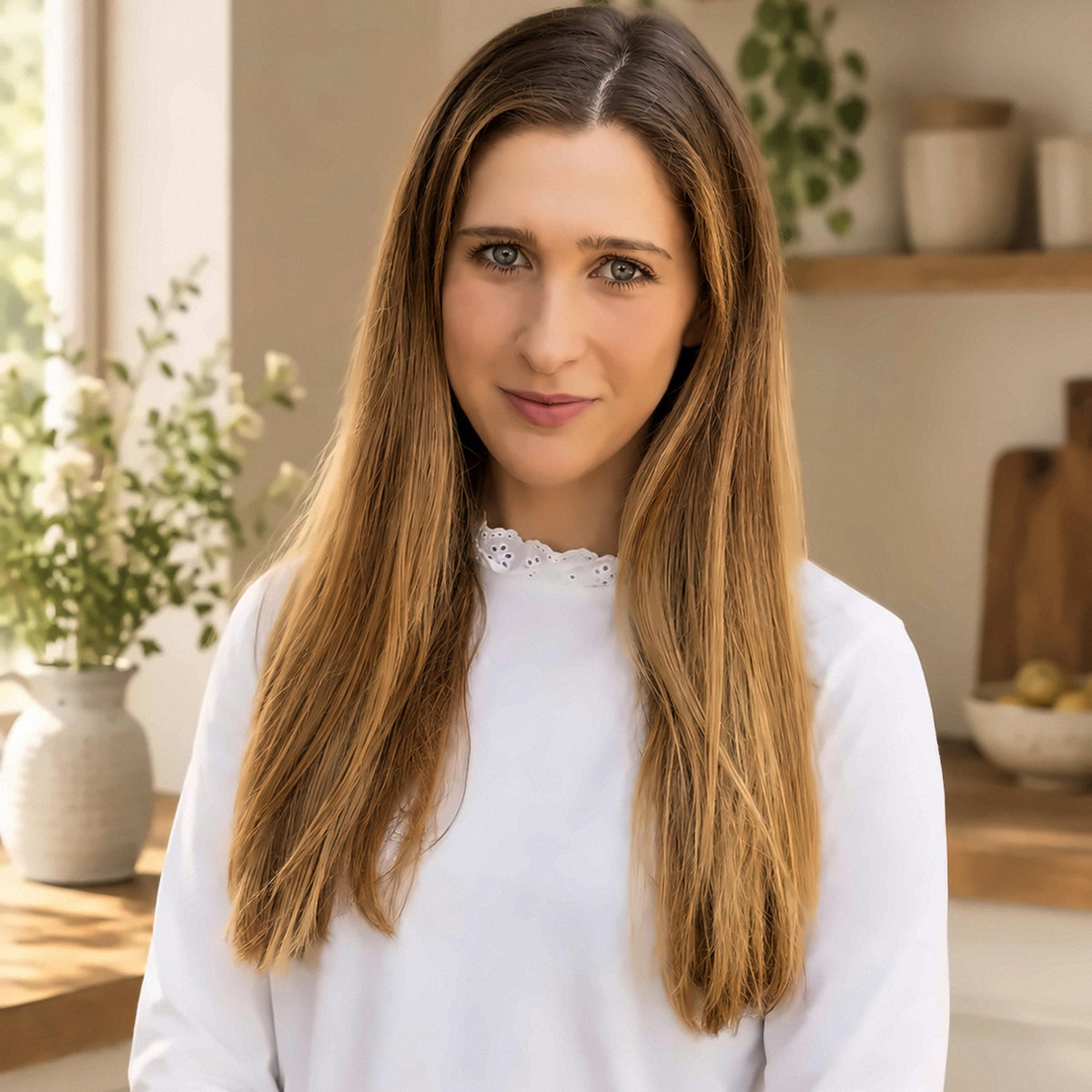 Sabrina, founder of Root⁵, in her kitchen